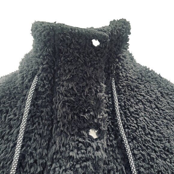 TCOT Women Black Sherpa Fleece Jacket Zip Front Cozy Winter Warm Outerwear M - Picture 10 of 10